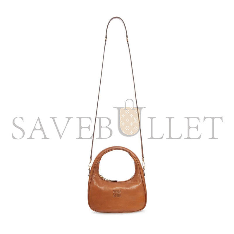 M1v M1v wander small cognac leather hobo bag (20*17*6cm)